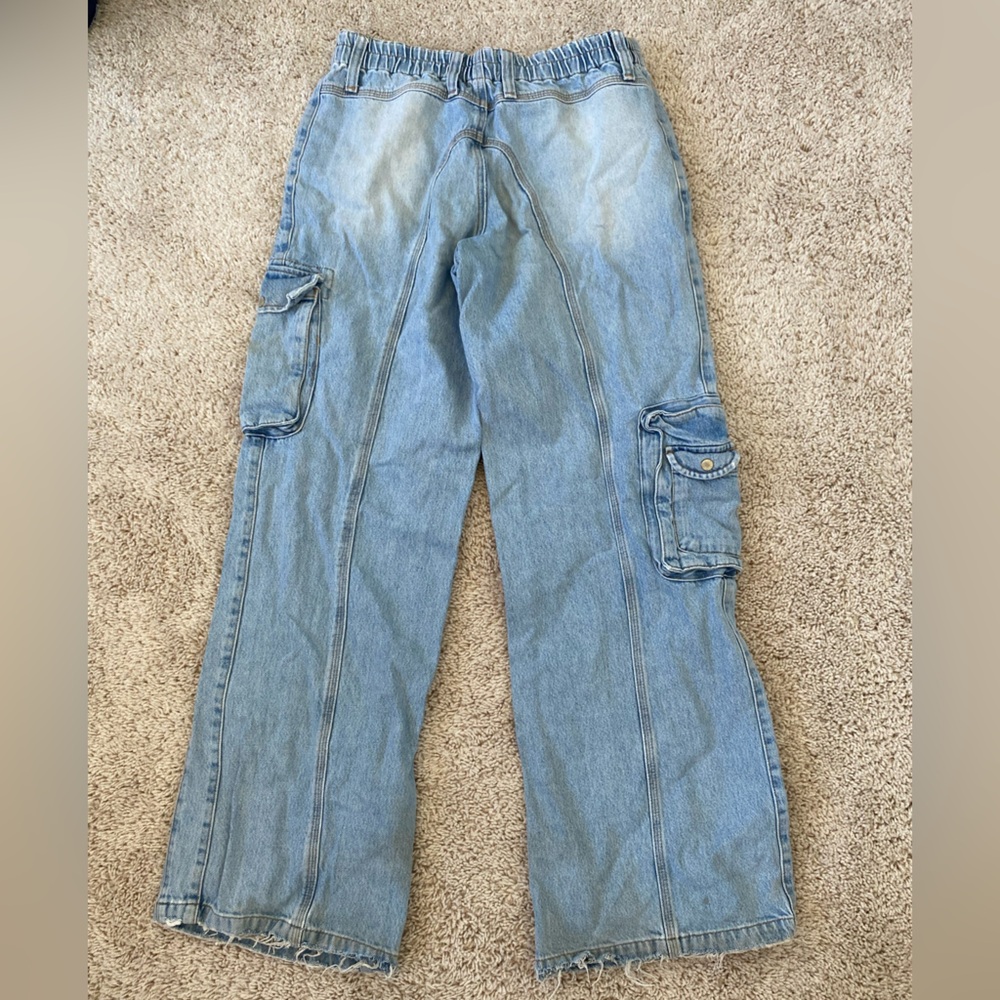 BDG Light Blue Y2K Cargo Jeans - Picture 2 of 9